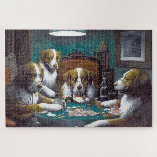 Puzzle Chiens jouant au poker Cassius Marcellus Coolidge (Horizontal)