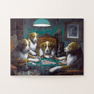 Puzzle Chiens jouant au poker Cassius Marcellus Coolidge