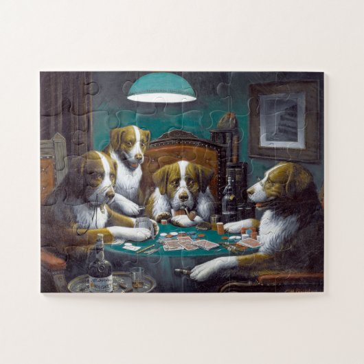 Puzzle Chiens jouant au poker Cassius Marcellus Coolidge (Horizontal)