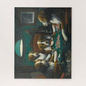 Puzzle Chiens jouant au poker (jeu de carte animale) (Vertical)