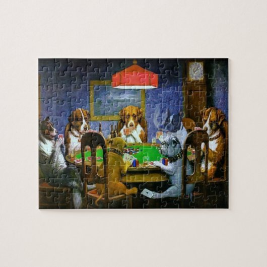 Puzzle Chiens jouant au Poker par C M Coolidge (Horizontal)