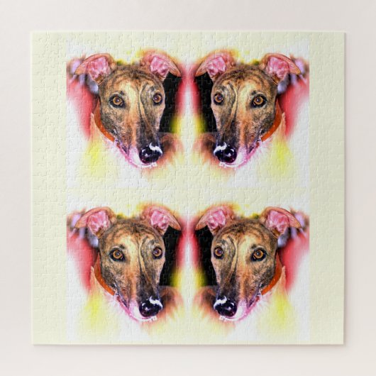 Puzzle Chiens lévriers animal art (Vertical)