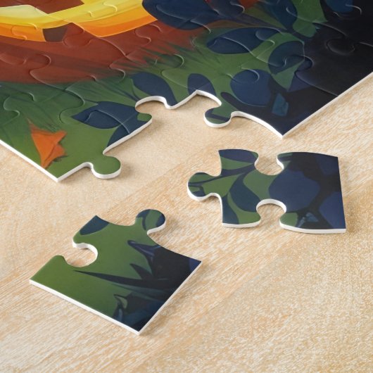 Puzzle Chiens Malinois belges Citrouille Halloween Funny (Côté)