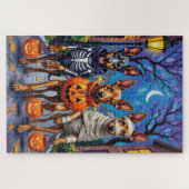 Puzzle Chiens Malinois belges Trick-or-Treating Halloween (Horizontal)