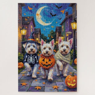 Puzzle Chiens maltais Costumes d'Halloween en Trick ou en