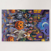 Puzzle Chiens Papillon Trick-or-Treating Costumes d'Hallo (Horizontal)
