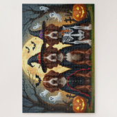 Puzzle Chiens rouges irlandais Citrouille Halloween Funny (Vertical)