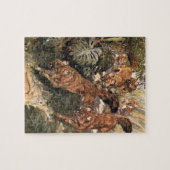 Puzzle Chiens sauvages vintages, trous par Winifred Auste (Horizontal)