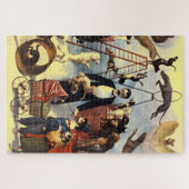 Puzzle Chiens vintages Cirque Illustration Art Antique (Horizontal)