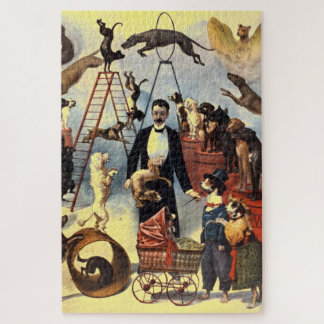 Puzzle Chiens vintages Cirque Illustration Art Antique