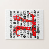 Puzzle Chiffres amusants et fantaisistes de l'oreiller à (Horizontal)