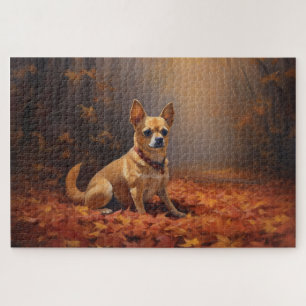 Puzzle Chihuahua à l'automne Leaves automne Inspire