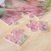 Puzzle Chihuahua Art rose vert Portrait de chien (Côté)