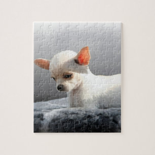 Puzzle Chihuahua Chien assis Chien Portrait Peinture d'ar