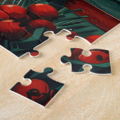 Puzzle Chihuahua Chien avec des cadeaux de Noël cheminée (Côté)