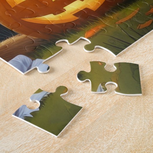 Puzzle Chihuahua Chien Citrouille Halloween Funny (Côté)