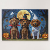 Puzzle Chihuahua Chien Citrouille Halloween Funny (Horizontal)