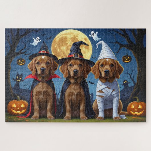 Puzzle Chihuahua Chien Citrouille Halloween Funny (Horizontal)