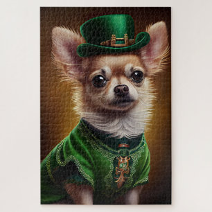 Puzzle Chihuahua Chien en robe de la Saint Patrick
