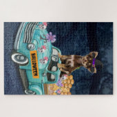 Puzzle Chihuahua Chien Halloween Camion Effrayant Nuit (Horizontal)