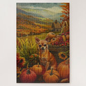 Puzzle Chihuahua Chien moisson d'automne Thanksgiving (Vertical)