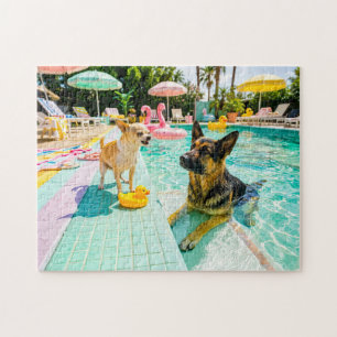 Puzzle Chihuahua contre canard berger