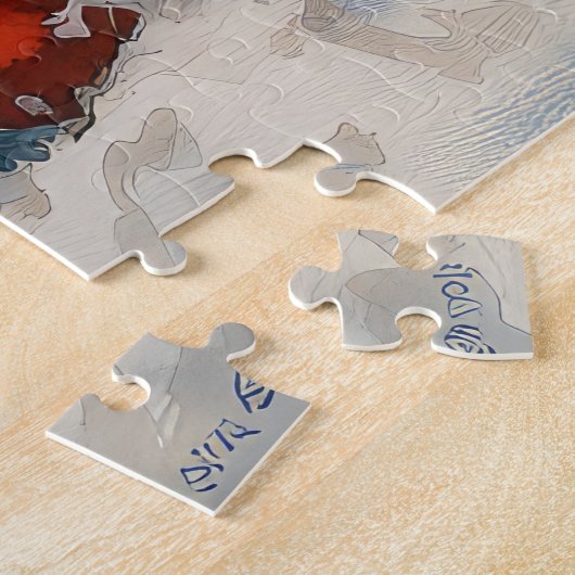 Puzzle Chihuahua Dog in Sledge Let it neiger Noël (Côté)