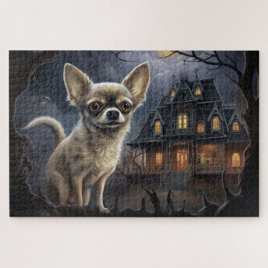 Puzzle chihuahua Halloween Épouvantable (Horizontal)