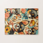 Puzzle Chihuahua sans mer vintage (Horizontal)