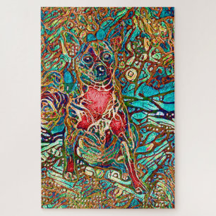 Puzzle Chihuahua, un portrait de chien psychédélique co