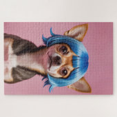 Puzzle Chihuahua wig (Horizontal)