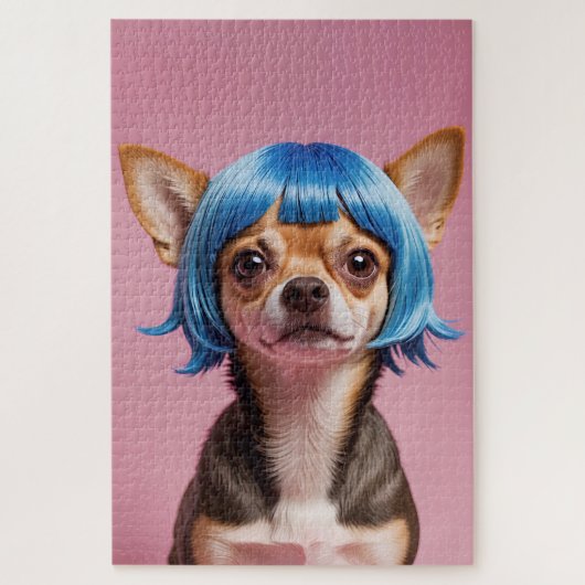 Puzzle Chihuahua wig (Vertical)