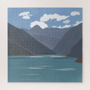 Puzzle Chili Montagnes Lac Nature Paysage