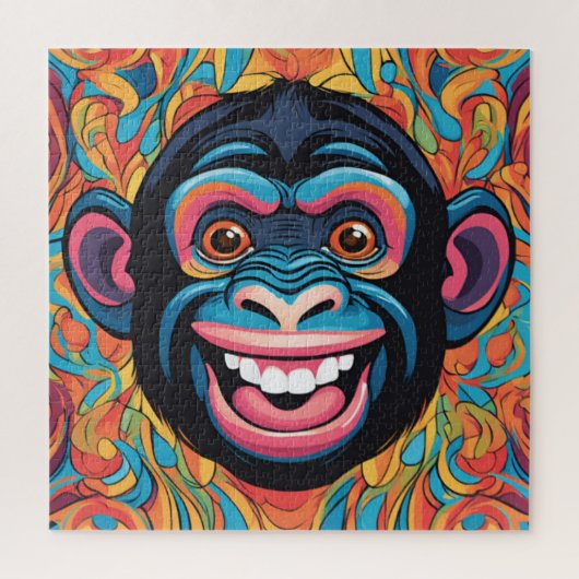 Puzzle Chimpanzé fou mignon (Vertical)