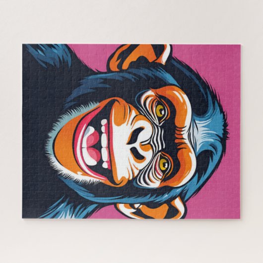 Puzzle Chimpanzé fou mignon (Horizontal)