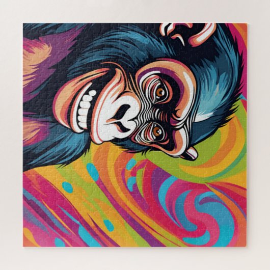 Puzzle Chimpanzé fou mignon (Horizontal)