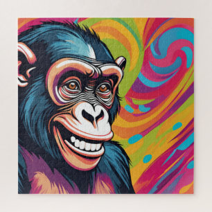 Puzzle Chimpanzé fou mignon