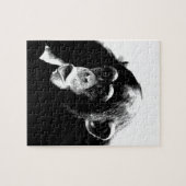 Puzzle Chimpanzé noir blanc (Horizontal)