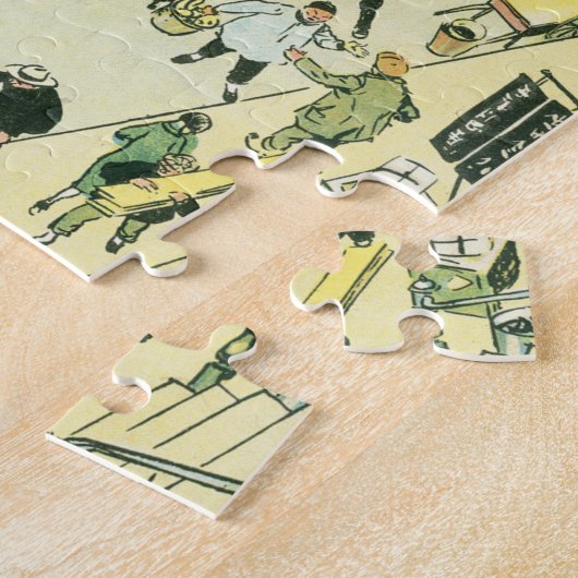 Puzzle Chinatown NY Manhattan scène de rue Tony Sarg (Côté)