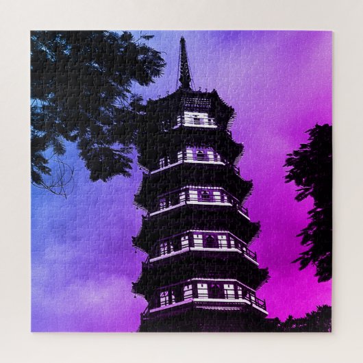 Puzzle Chine antique Canton la pagode fleurie (Vertical)