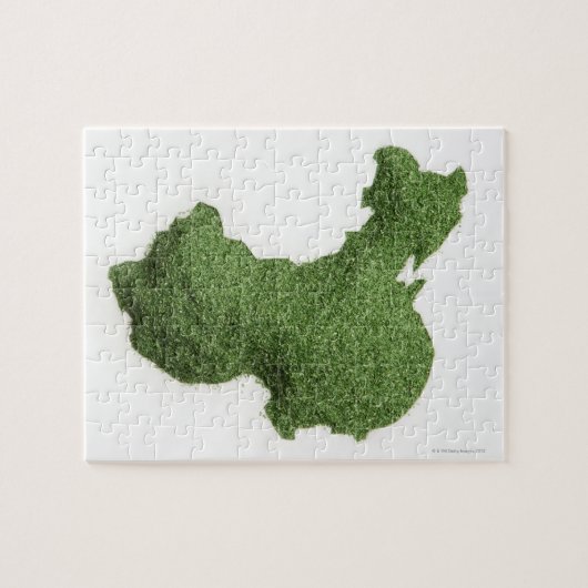 Puzzle Chine continentale faite d'herbe (Horizontal)