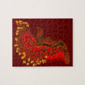 Puzzle Chine Dragon rouge et or design (Horizontal)