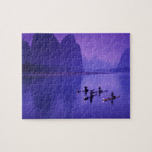 Puzzle Chine, rivière Li. Pêcheurs au cormoran.