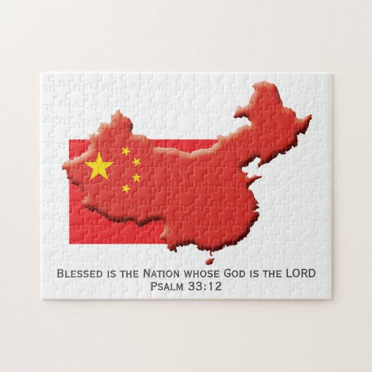 Puzzle CHINE RPC | Blessed Nation | DRAPEAU CHINOIS (Horizontal)