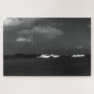 Puzzle Chine vintage Bateaux voyageurs de la baie de Hong