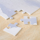 Puzzle Chinese Shar-Pei Snowy Town Fountain Christmas Art (Côté)