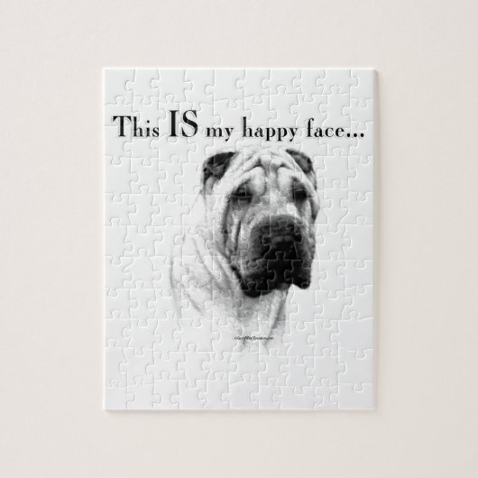 Puzzle Chinois Shar Pei Joyeux Visage (Vertical)