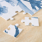 Puzzle Chinoiserie Bleu Blanc Oiseau Floral Influence asi (Côté)