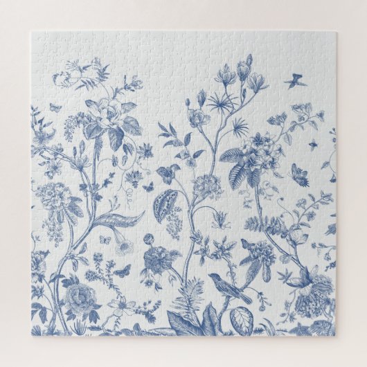 Puzzle Chinoiserie classique bleue et blanche (Vertical)