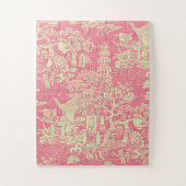 Puzzle Chinoiserie rose (Vertical)